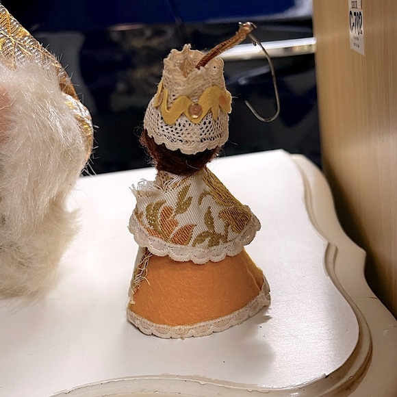 Vintage Miniature Doll Ornament Detailed Fabric Made in France - Picture 4 of 8